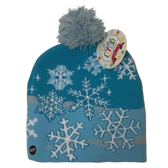 Flashing Holiday Knit Beanie and Scarf Set - Picture 2 of 6